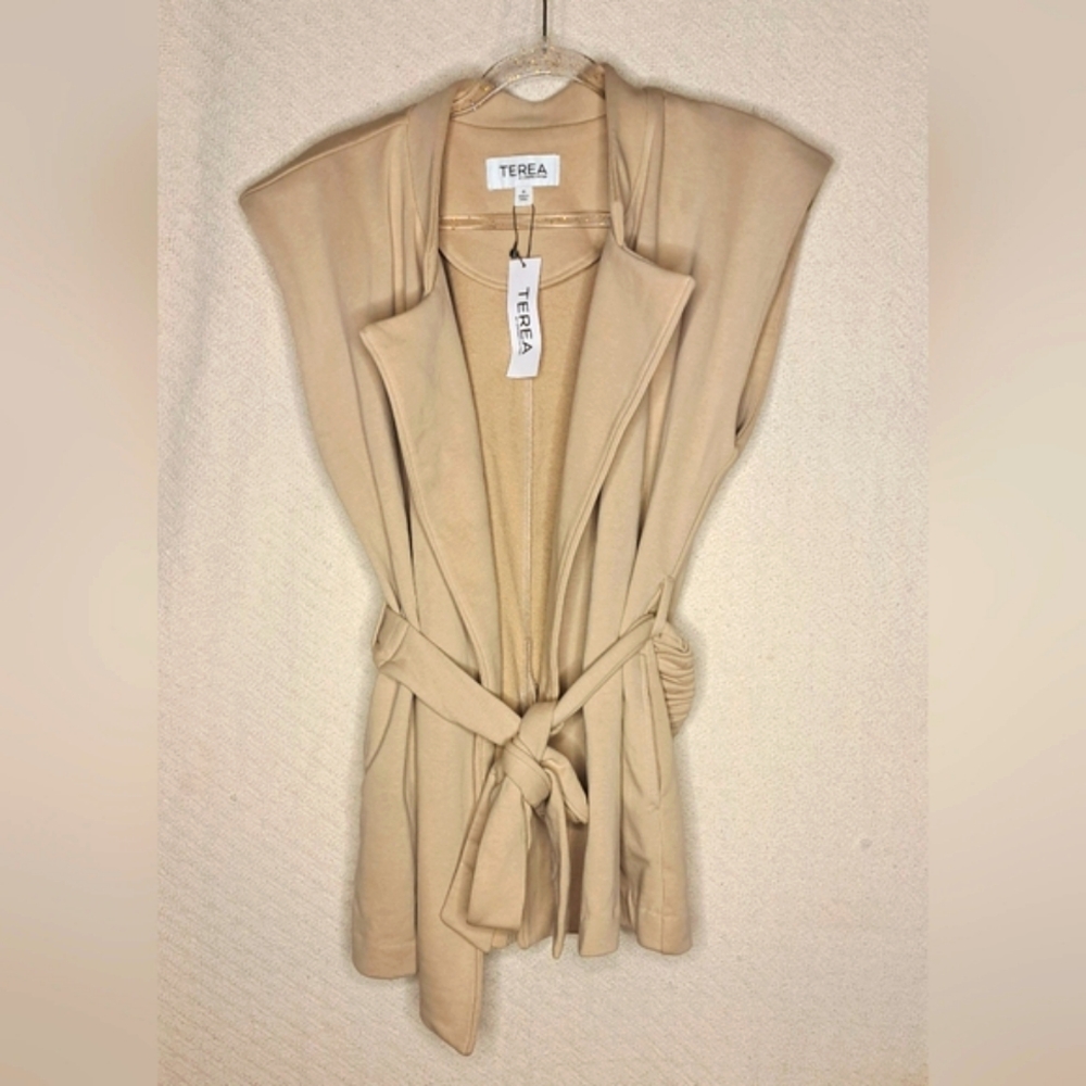 NWT Terea Wrap Vest with Notched Collar